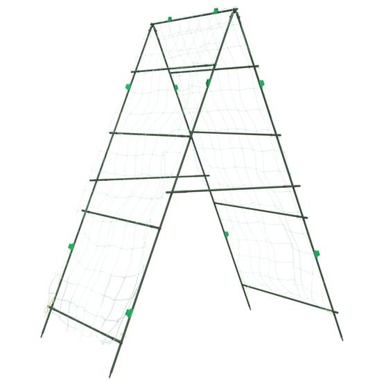 Grillage de jardin - Clôture à treillis - Treillis de jardin pour plantes grimpantes 2 pcs forme A acier - Image 7