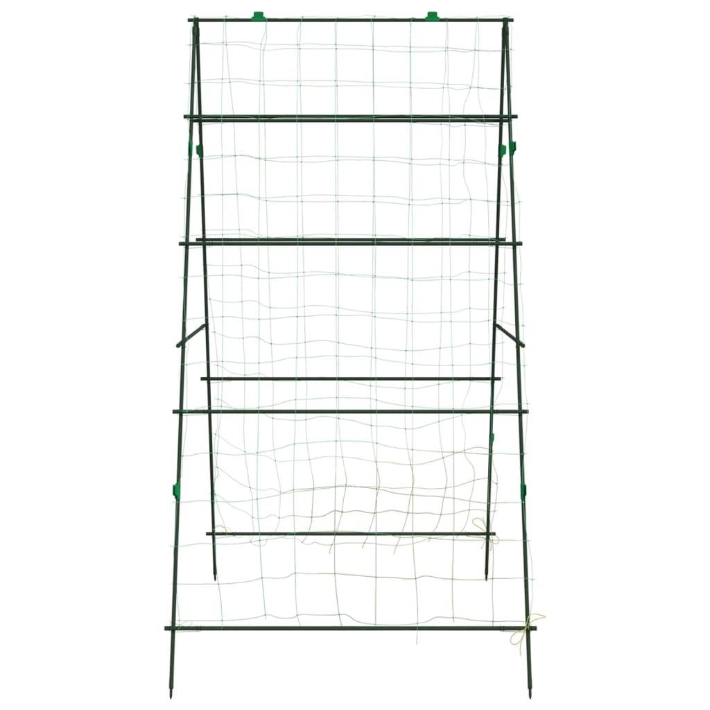 Grillage de jardin - Clôture à treillis - Treillis de jardin pour plantes grimpantes 2 pcs forme A acier - Image 6