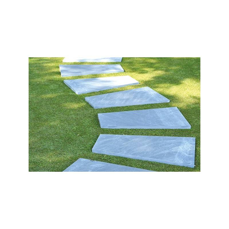 Pas japonais trapèze ardoise 80 x 50/30 x 3 cm - Gris  (Lot de 10) - Jardinex - Image 2