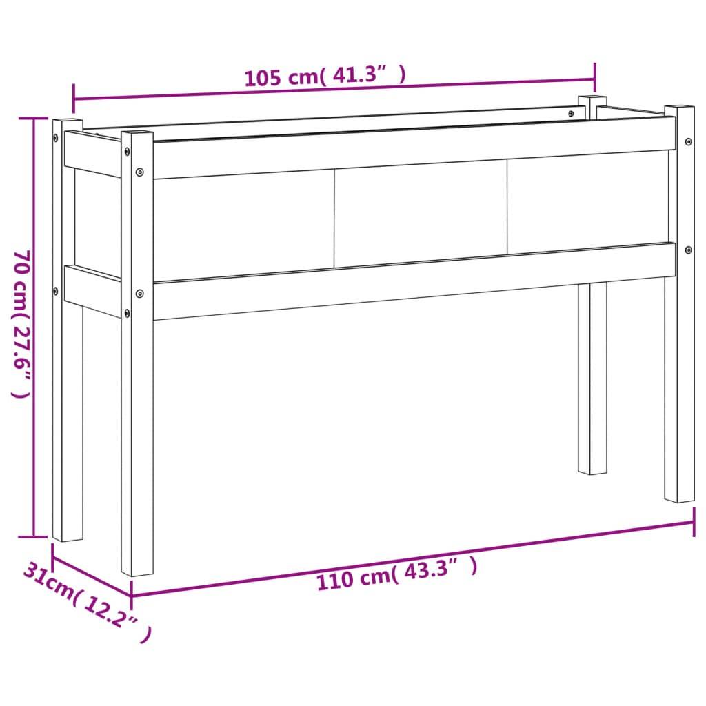 Vidaxl - Jardinières 2 pcs avec pieds bois de pin imprégné vidaXL 837573 - Image 3