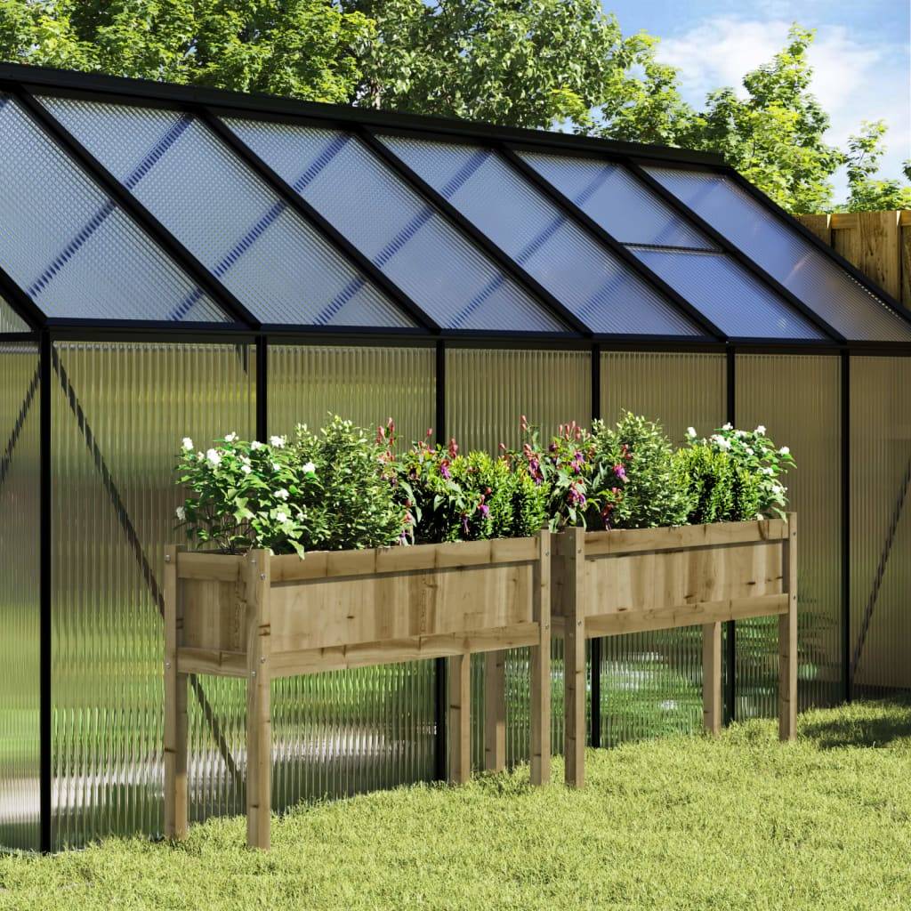 Vidaxl - Jardinières 2 pcs avec pieds bois de pin imprégné vidaXL 837573 - Image 1