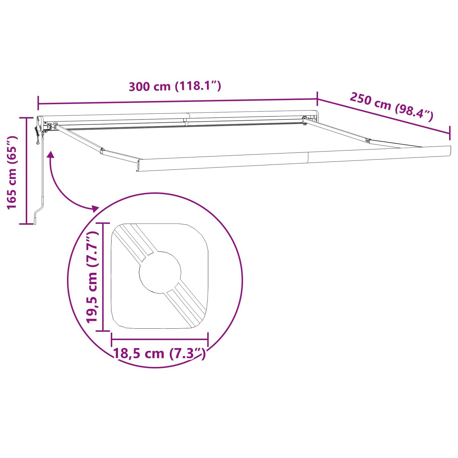 Prolenta Premium - Store banne aluminium thermolaqué beige 280 x 20 cm - Prolenta premium p3248.6 - Image 7