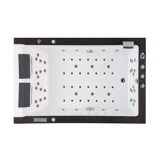 Baignoire balneo LORD DUO BLACK 2 places ARCHIPEL® 185X120 - DROITE - Image 3