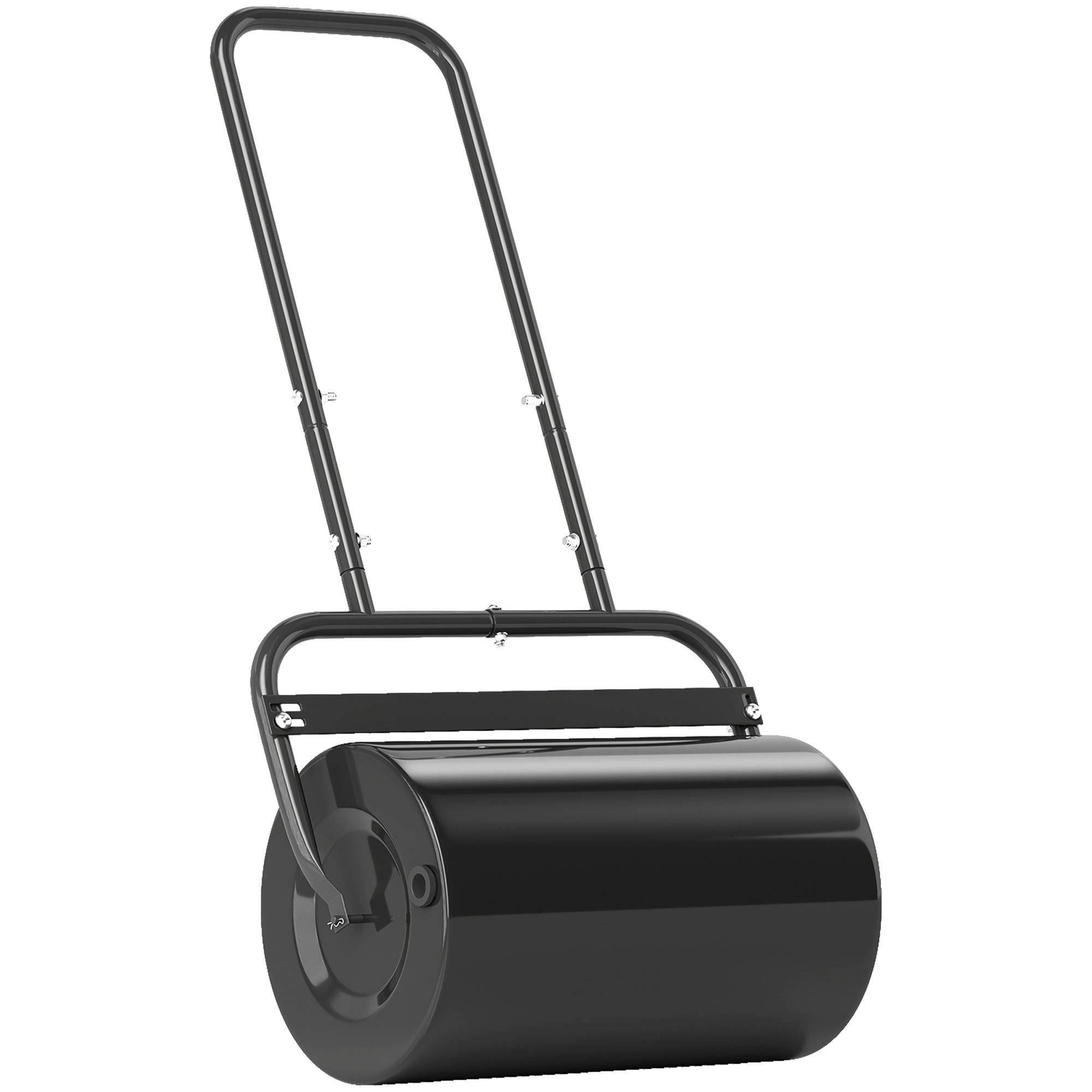 Outsunny - Rouleau à gazon jardin 59x32x113 cm avec poignée lestage max. 38L acier noir - Outsunny - Image 1