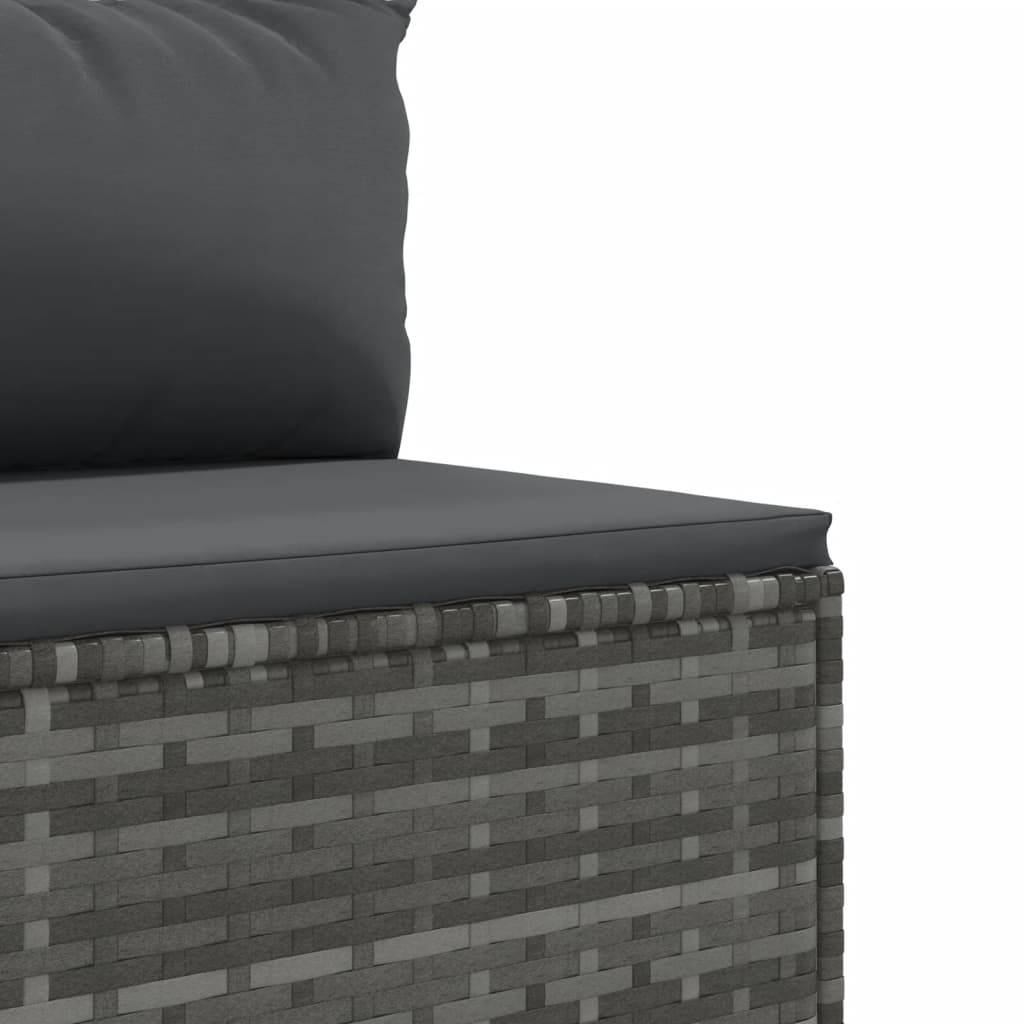 Vidaxl - Salon de jardin avec coussins 10 pcs gris résine tressée vidaXL 3308346 - Image 5