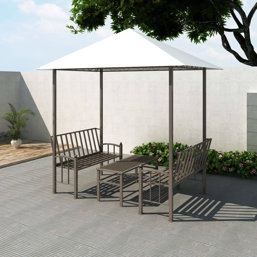 Vidaxl - Pavillon de jardin avec table et bancs 2,5 x 1,5 x 2,4 m 3,8 m² vidaXL 43218 - Image 6