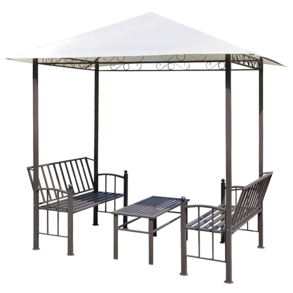 Vidaxl - Pavillon de jardin avec table et bancs 2,5 x 1,5 x 2,4 m 3,8 m² vidaXL 43218 - Image 2