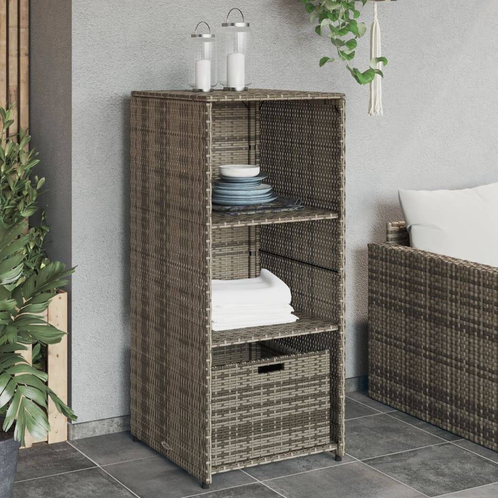 Vidaxl - Armoire de rangement de jardin gris 50x55x115 cm résine tressée vidaXL 365549 - Image 1