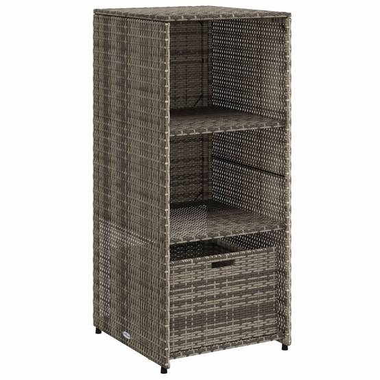Vidaxl - Armoire de rangement de jardin gris 50x55x115 cm résine tressée vidaXL 365549 - Image 2