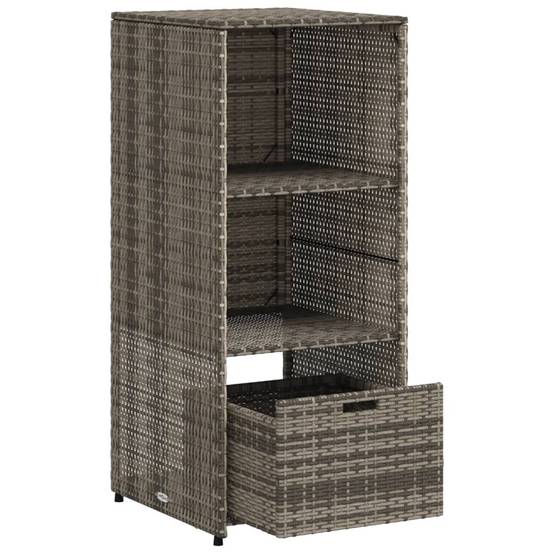 Vidaxl - Armoire de rangement de jardin gris 50x55x115 cm résine tressée vidaXL 365549 - Image 5