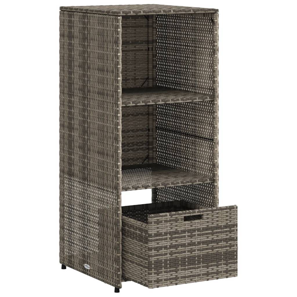 Vidaxl - Armoire de rangement de jardin gris 50x55x115 cm résine tressée vidaXL 365549 - Image 5