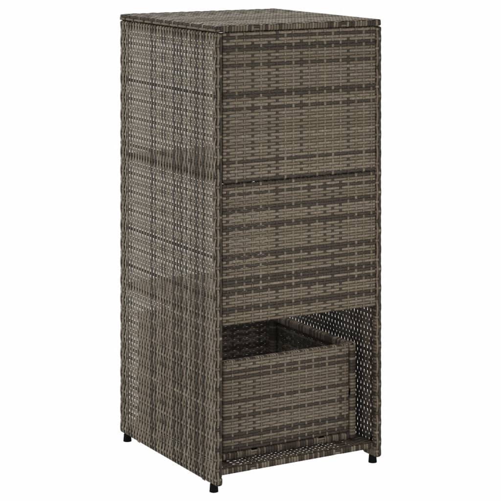 Vidaxl - Armoire de rangement de jardin gris 50x55x115 cm résine tressée vidaXL 365549 - Image 7