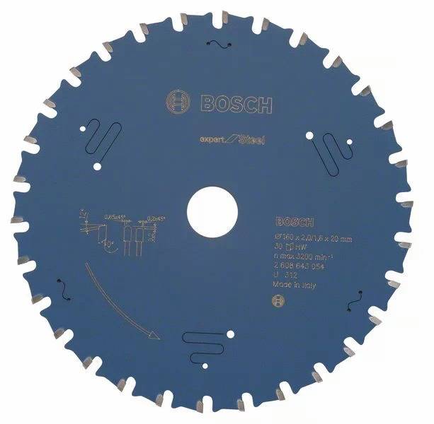 Lame de scie circulaire pour l'acier 160 x 20 x 1,6mm 30 dents - BOSCH EXPERT - 2608643054 - Image 1