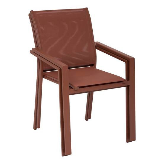 Hesperide - Fauteuil de jardin empilable Essentia acajou Hespéride - Image 2
