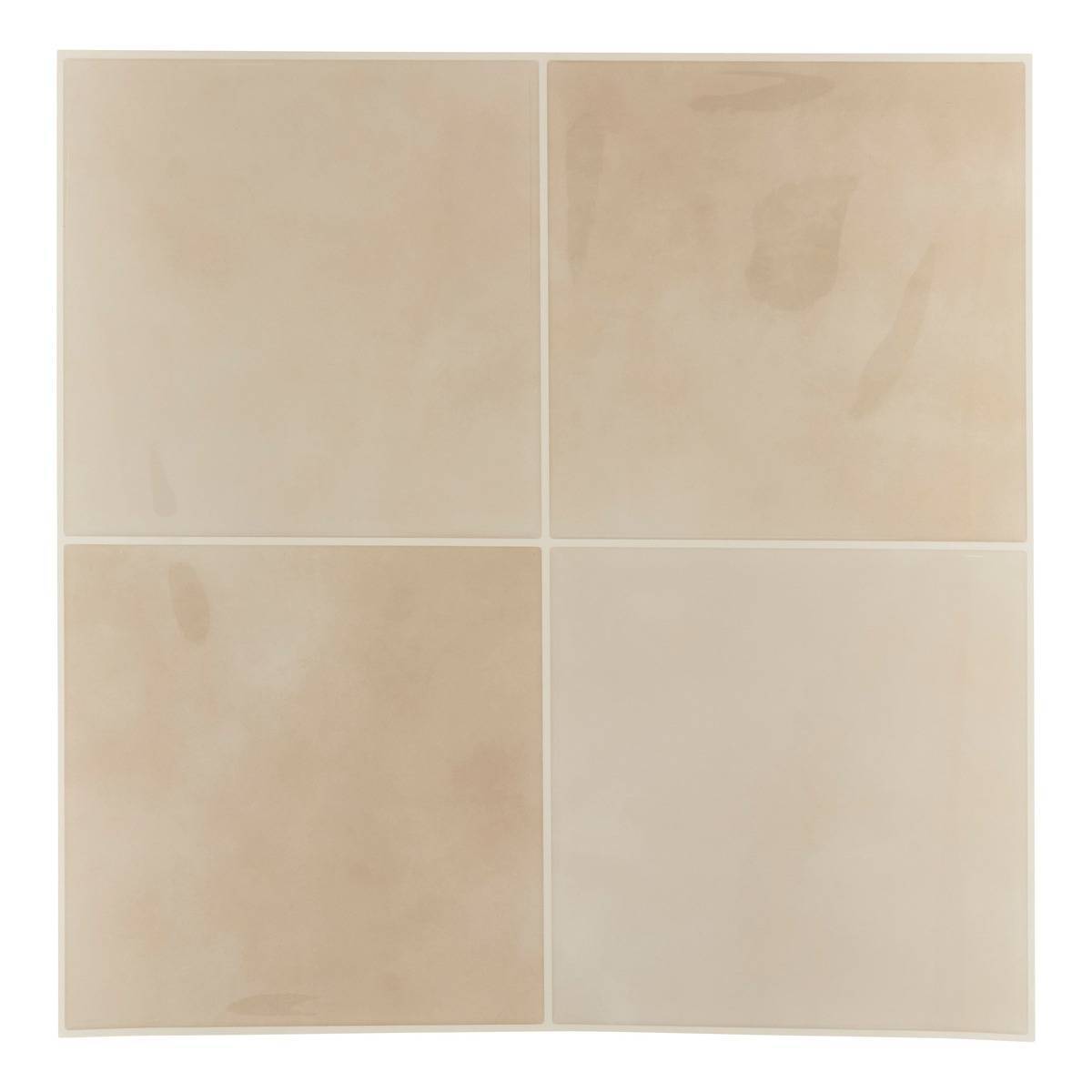 Atmosphera - 2 stickers muraux Caro carré 25x25cm beige - Atmosphera Créateur d'intérieur - Image 2