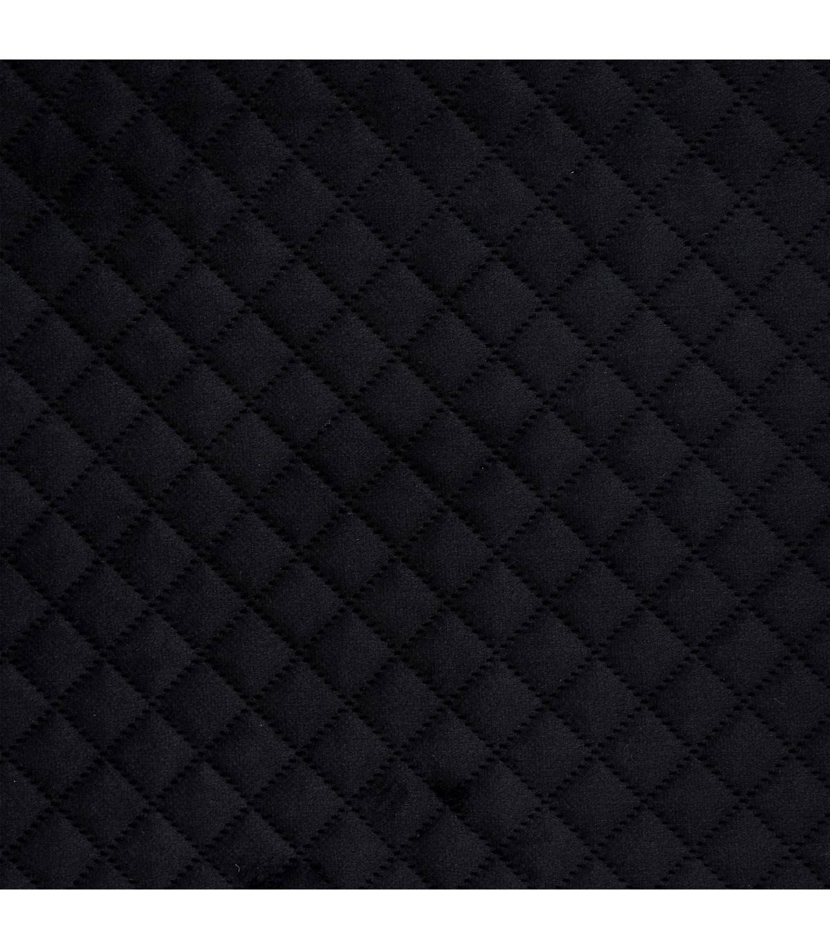2 en 1 Pouf pliant double et Coffre de rangement en Velours Noir 76 x 38 cm - Image 3