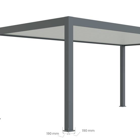 Carport Aluminium 330 x 563 cm PRESTON - 20 m2 - Hauteur : 255 - 1 Voiture - Abri Voiture Autoportant - Sans Déclaration Travaux - Image 5