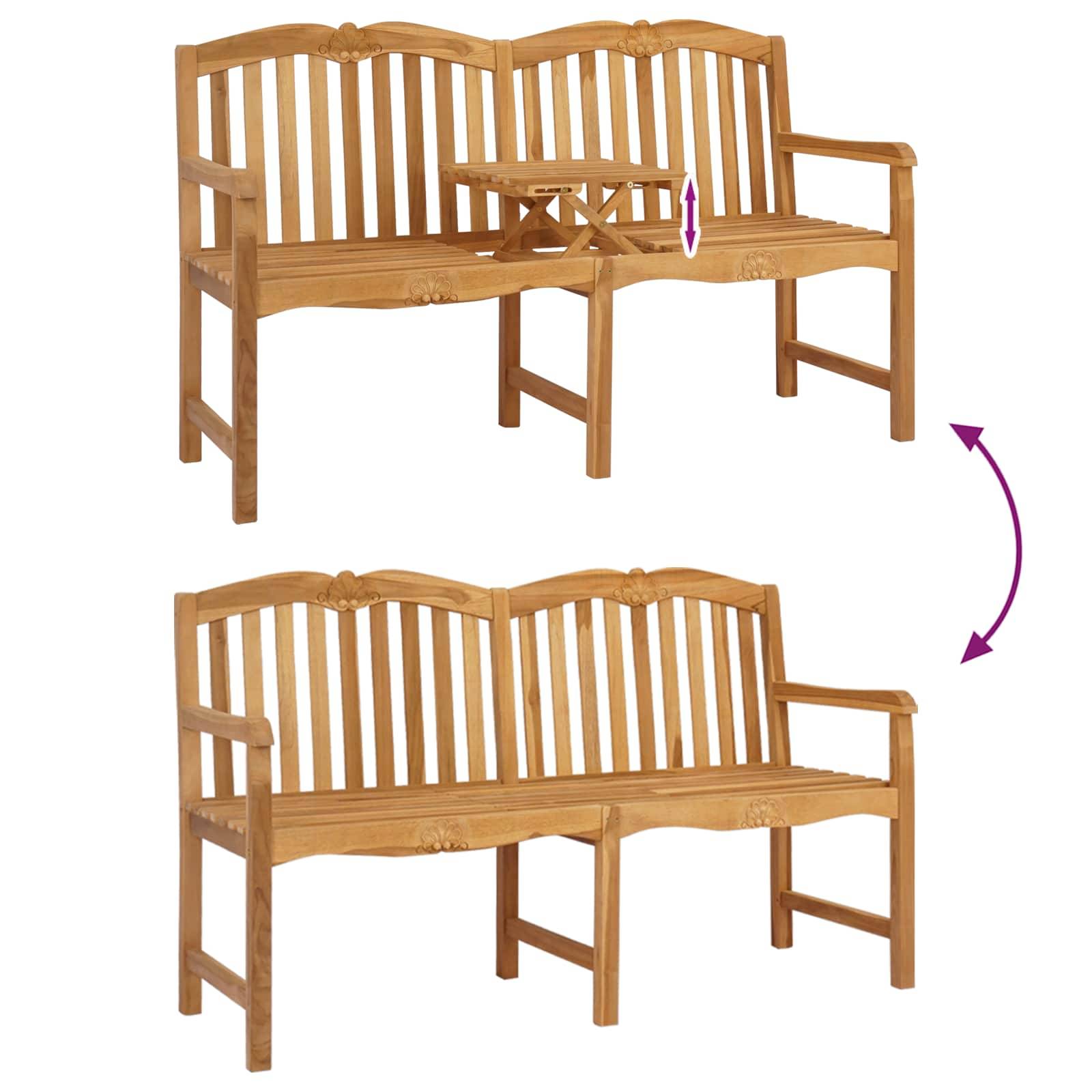 PANGIVO - Banc de jardin bois de teck naturel 155 x 60 x 94 cm - PANGIVO - Image 8