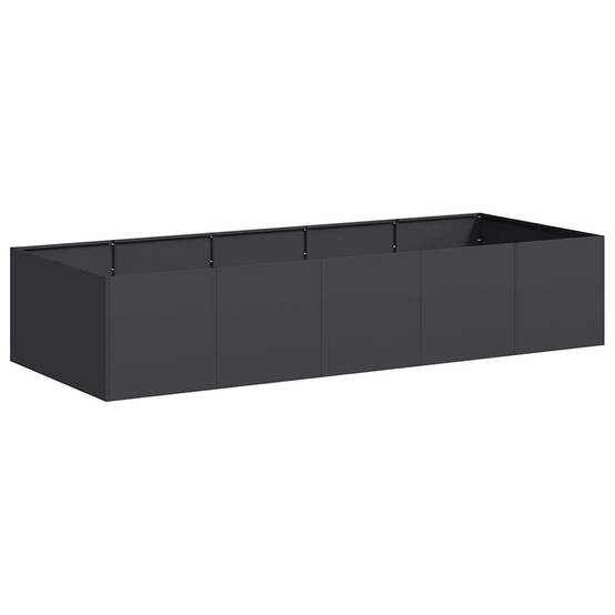 Potager surélevé Acier rectangulaire pour Jardin Terrasse Noir 200x80x40 cm – ComfortXL Outdoor Living - Image 2