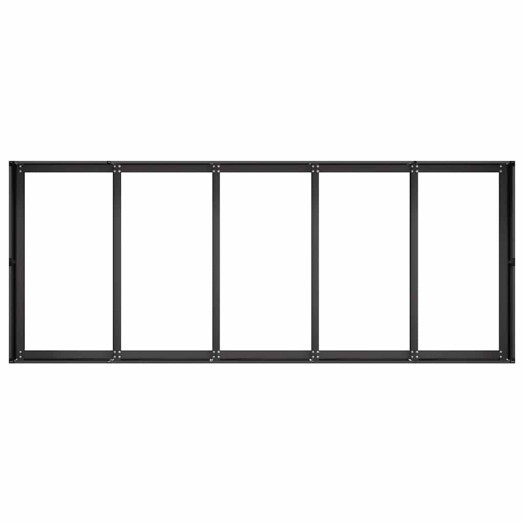 Potager surélevé Acier rectangulaire pour Jardin Terrasse Noir 200x80x40 cm – ComfortXL Outdoor Living - Image 5