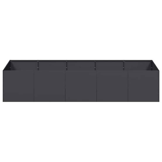 Potager surélevé Acier rectangulaire pour Jardin Terrasse Noir 200x80x40 cm – ComfortXL Outdoor Living - Image 4
