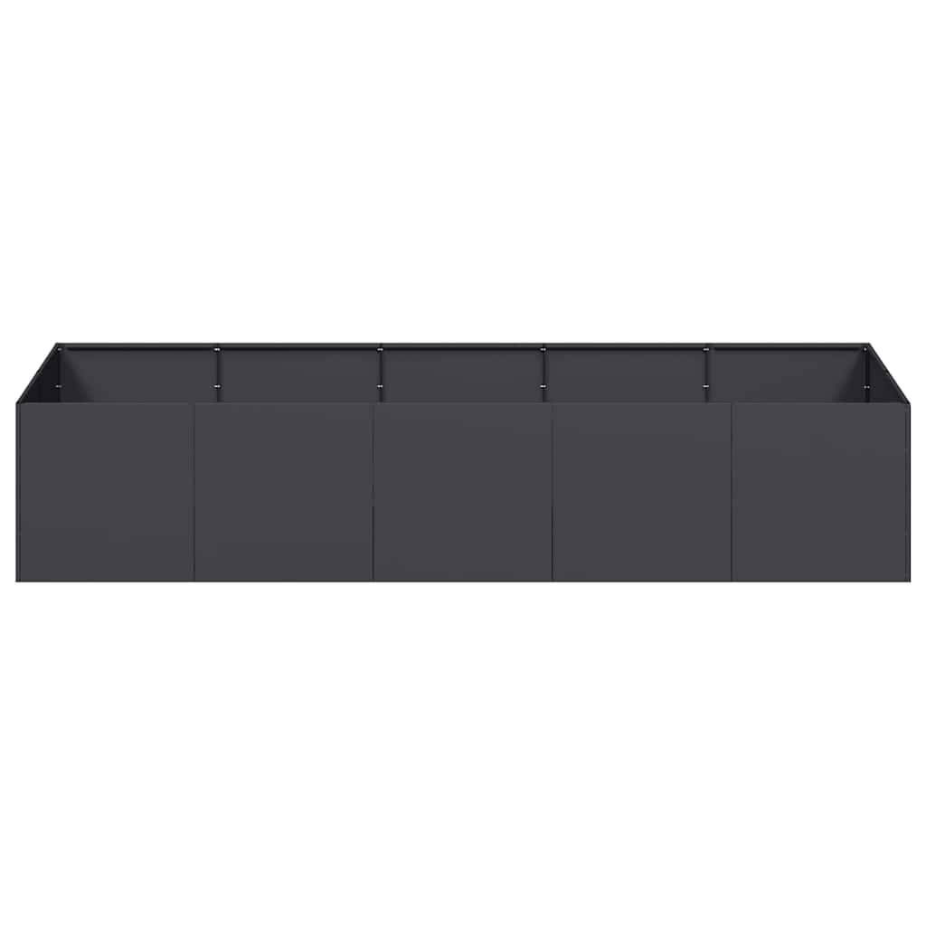 Potager surélevé Acier rectangulaire pour Jardin Terrasse Noir 200x80x40 cm – ComfortXL Outdoor Living - Image 4
