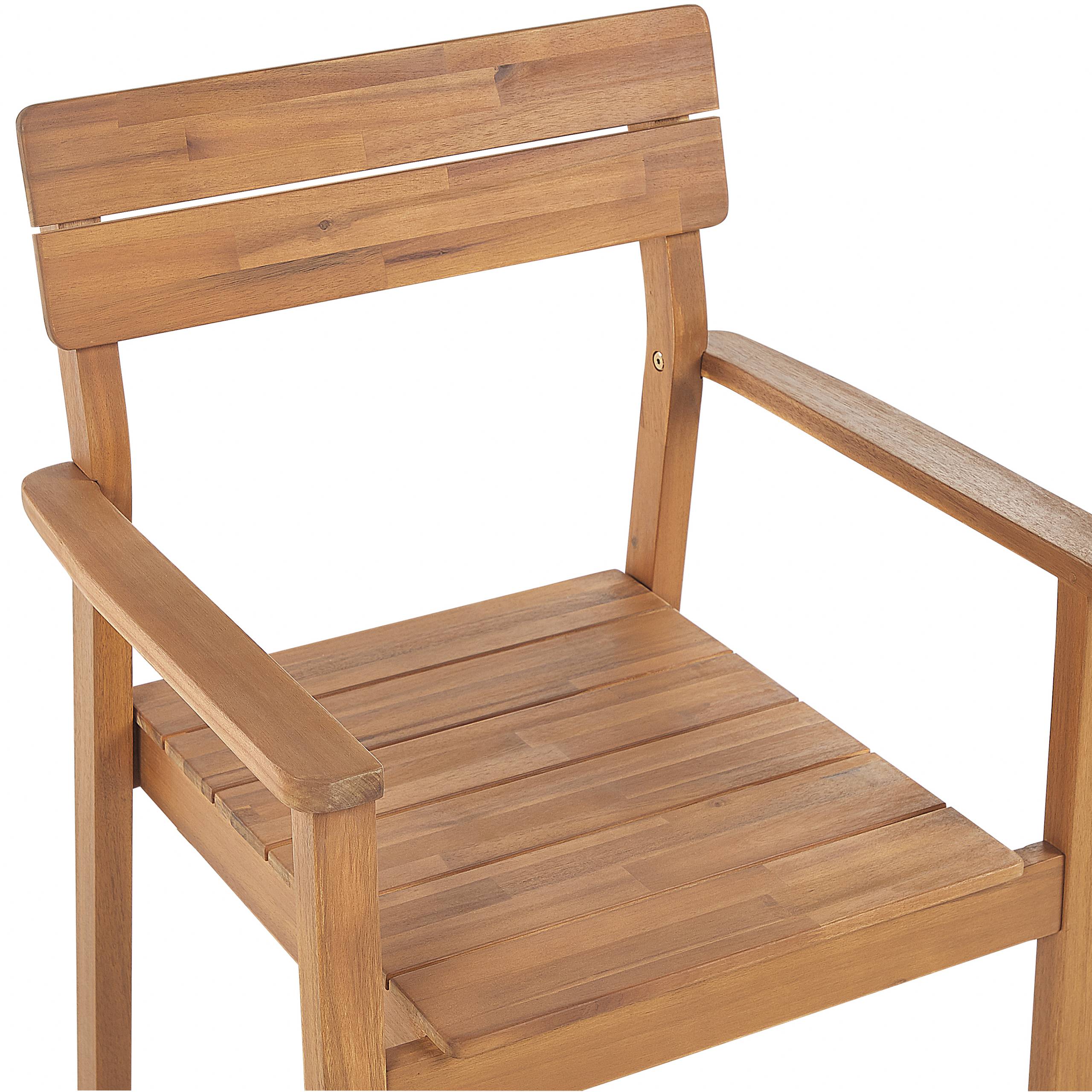 Beliani - Chaise de jardin Acacia Marron FORNELLI - Beliani - Image 7