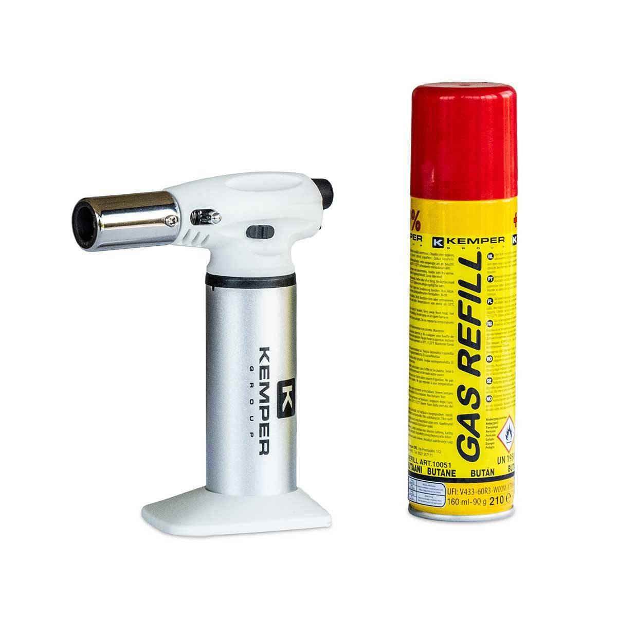 Brûleur De Cuisine Cadrim à Flamme Unique - Chalumeau Rechargeable Au Butane, Argenté, Neuf Sous Emballage