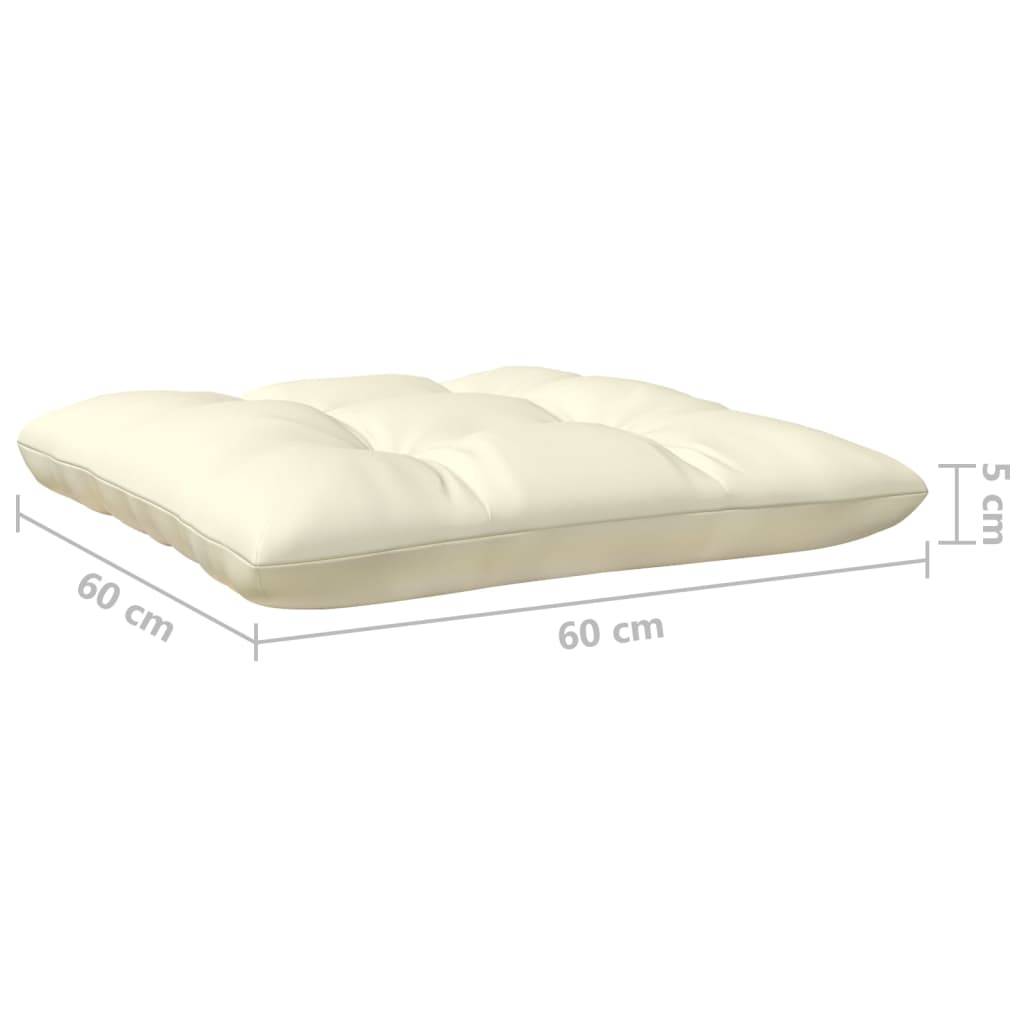 Salon de jardin 3 pcs | Mobilier d'extérieur avec coussins crème bois de pin Maison Chic - Image 9
