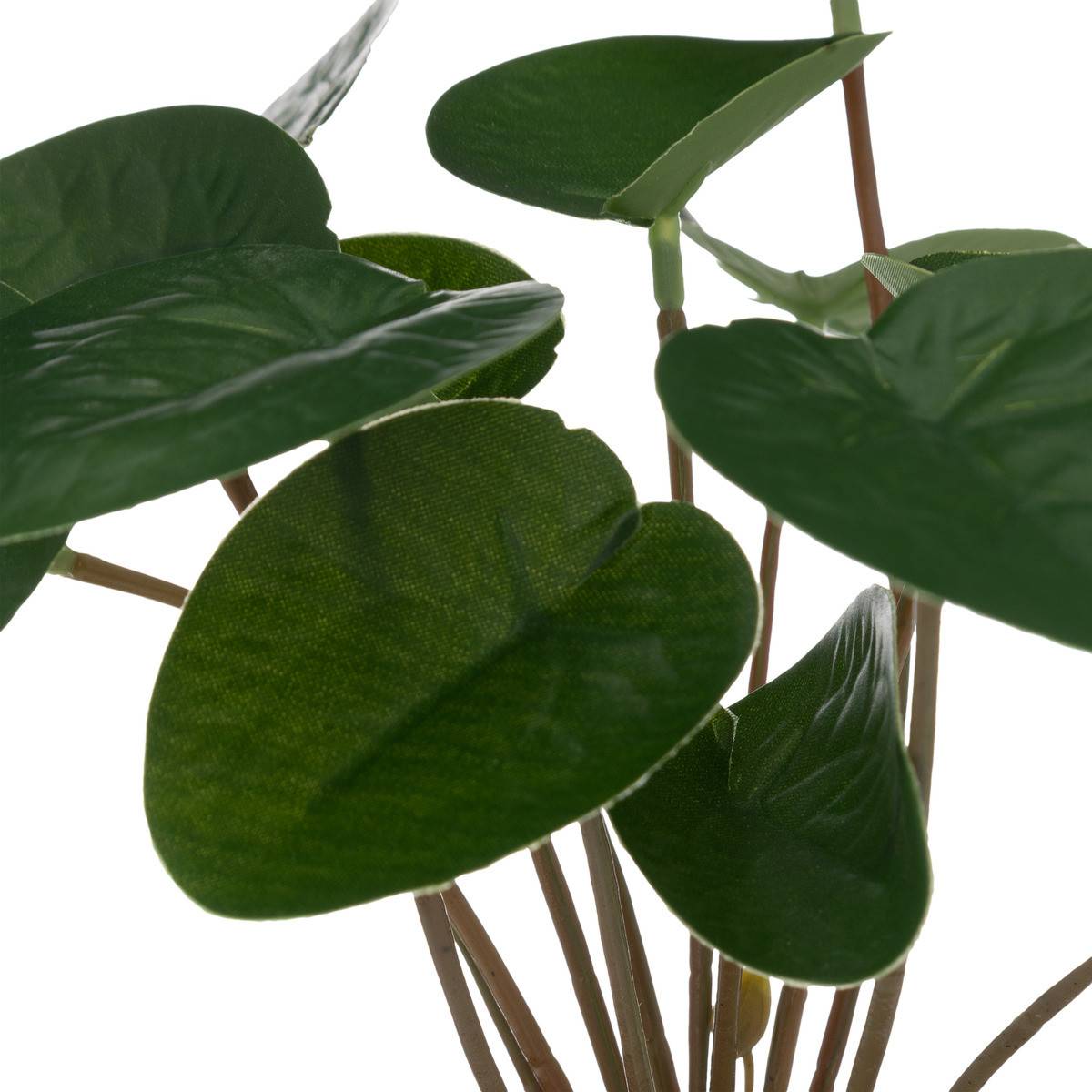 Plante artificielle pot en céramique Vert Foncé et Bambou H 26 cm - Image 2