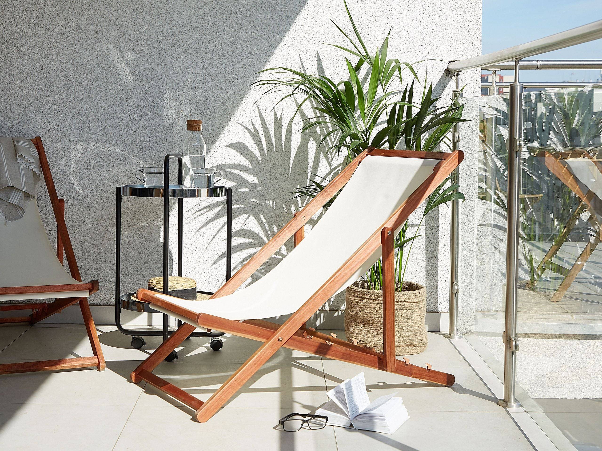 Beliani - Chaise longue Tissu Marron foncé ANZIO - 54x101x84- Beliani - Image 1
