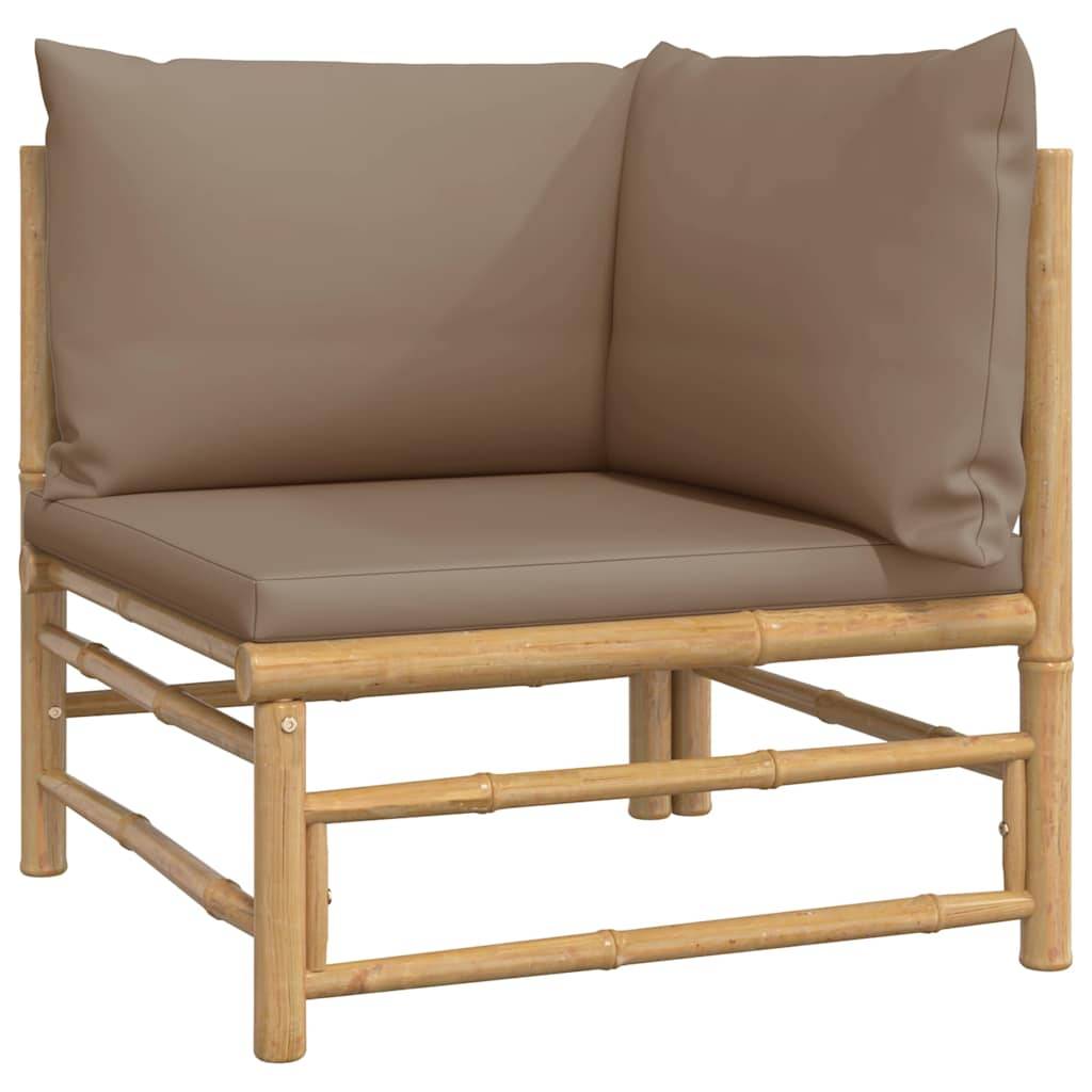 ComfortXL - Petit Salon de Jardin 2 Pièces en Bambou avec Table Basse pour Balcon ou Terrasse Taupe – ComfortXL Outdoor Living - Image 4