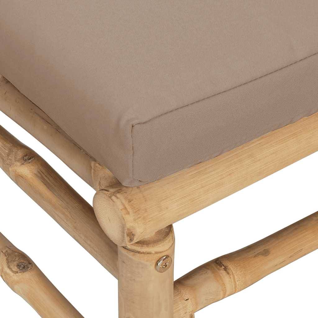 ComfortXL - Petit Salon de Jardin 2 Pièces en Bambou avec Table Basse pour Balcon ou Terrasse Taupe – ComfortXL Outdoor Living - Image 8