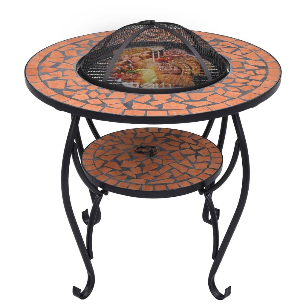 Maison Chic - Table de jardin - Table de foyer mosaïque Terre cuite 68 cm Céramique HL941 - Image 3