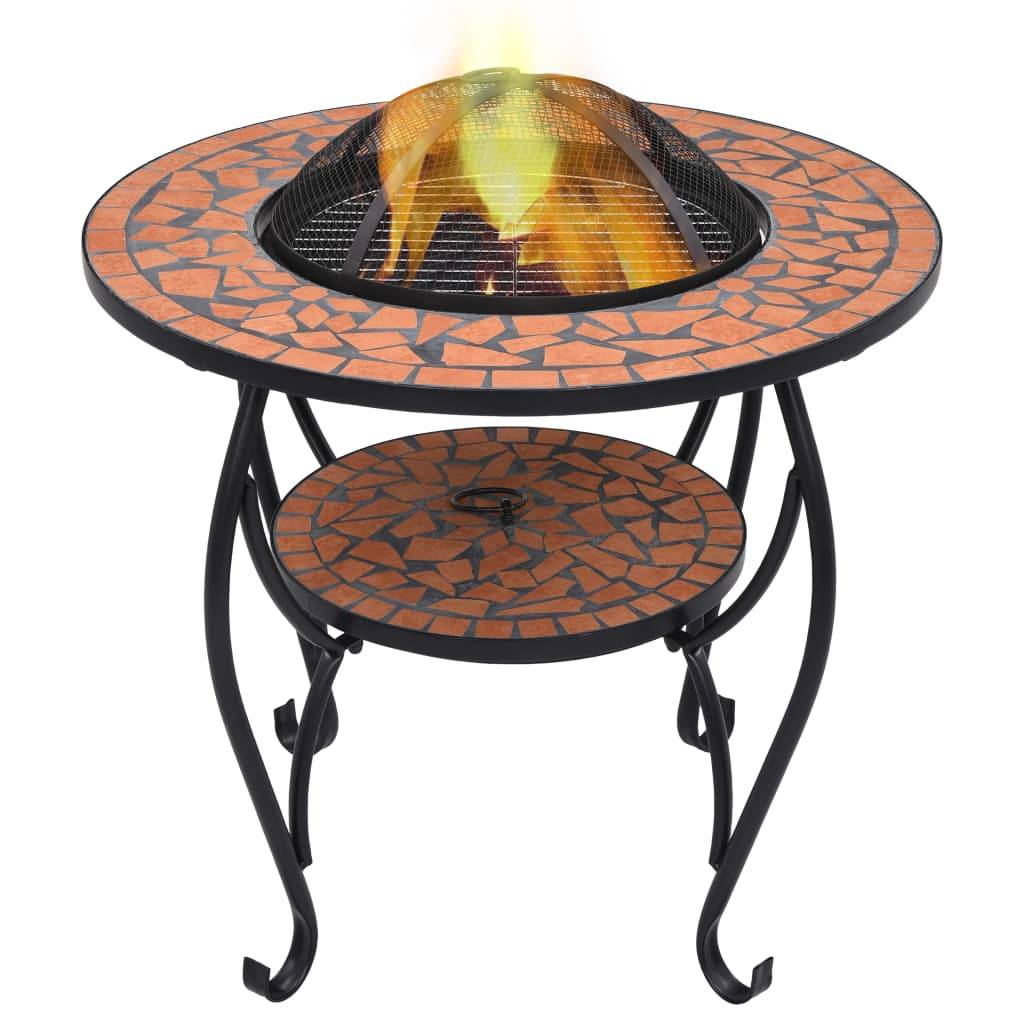 Maison Chic - Table de jardin - Table de foyer mosaïque Terre cuite 68 cm Céramique HL941 - Image 2