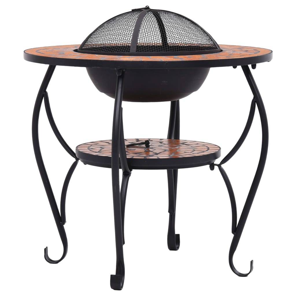 Maison Chic - Table de jardin - Table de foyer mosaïque Terre cuite 68 cm Céramique HL941 - Image 5