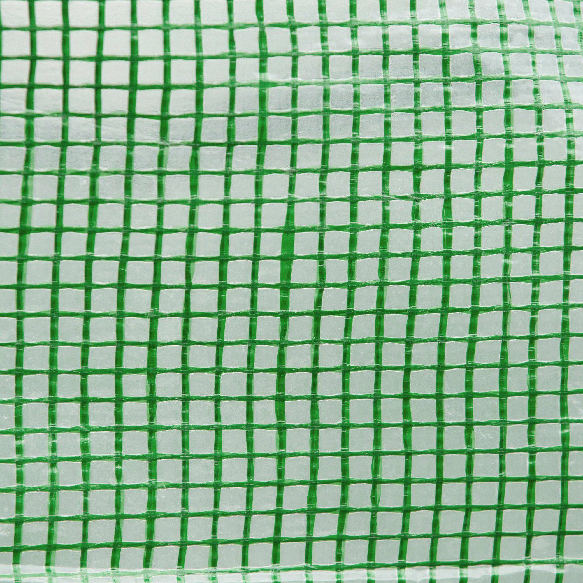 Sans Marque - Serre tunnel 18m² 6x3x2m, 8 fenêtres, porte zip, acier galvanisé, bâche PE HD, vert - Image 10