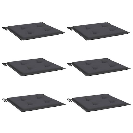 Lot de 6 Coussins de siège Tissu Oxford Résistant à l'eau pour Jardin Terrasse Anthracite 50x50cm – ComfortXL Outdoor Living - Image 3