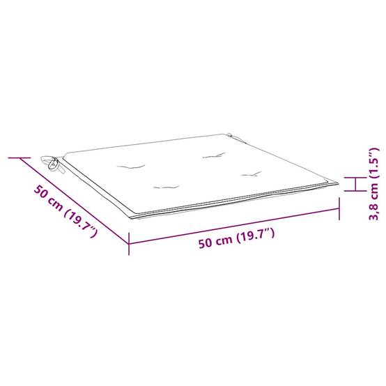 Lot de 6 Coussins de siège Tissu Oxford Résistant à l'eau pour Jardin Terrasse Anthracite 50x50cm – ComfortXL Outdoor Living - Image 9