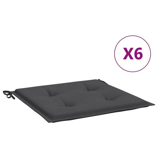 Lot de 6 Coussins de siège Tissu Oxford Résistant à l'eau pour Jardin Terrasse Anthracite 50x50cm – ComfortXL Outdoor Living - Image 2