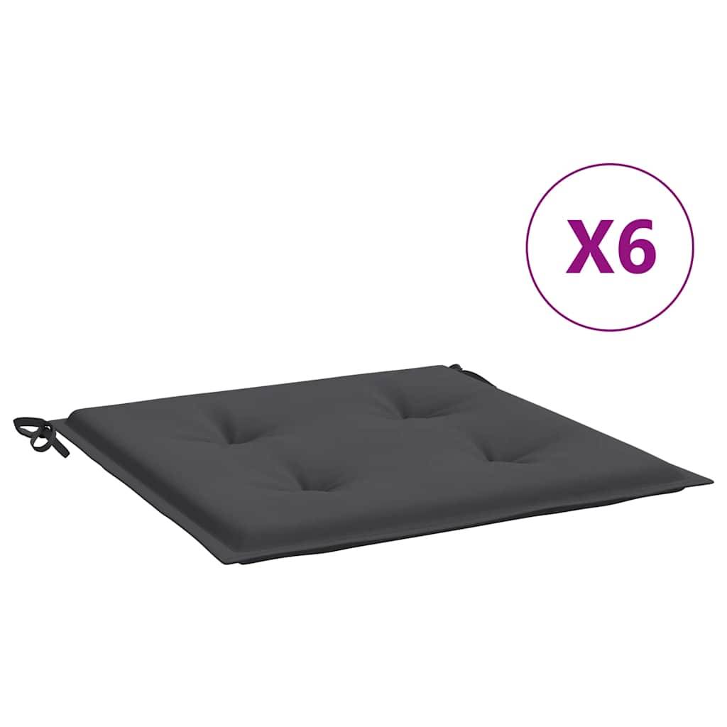 Lot de 6 Coussins de siège Tissu Oxford Résistant à l'eau pour Jardin Terrasse Anthracite 50x50cm – ComfortXL Outdoor Living - Image 2
