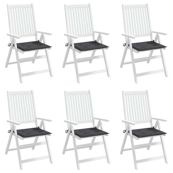 Lot de 6 Coussins de siège Tissu Oxford Résistant à l'eau pour Jardin Terrasse Anthracite 50x50cm – ComfortXL Outdoor Living - Image 4