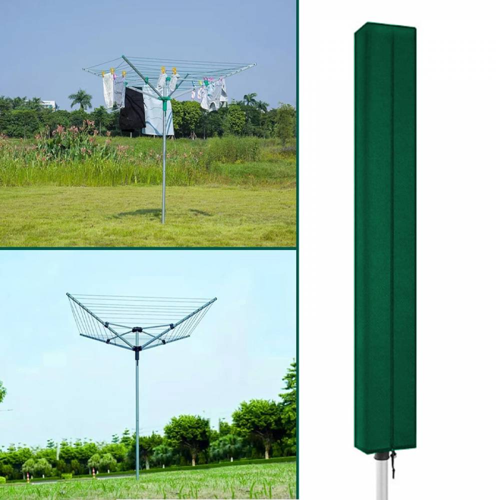 Housse de parasol sécheuse420D, housse de rangement résistante aux intempéries avec fermeture éclair et poche de rangement verte (160x15x15cm)-Lytech - Image 3