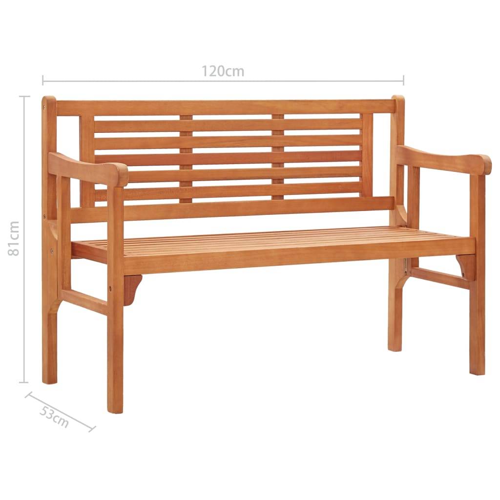 Vidaxl - Banc pliable de jardin 120 cm Bois d'eucalyptus solide vidaXL 47293 - Image 3