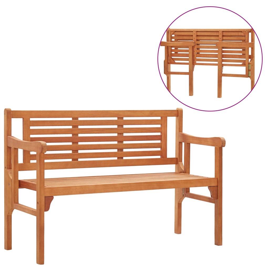 Vidaxl - Banc pliable de jardin 120 cm Bois d'eucalyptus solide vidaXL 47293 - Image 1