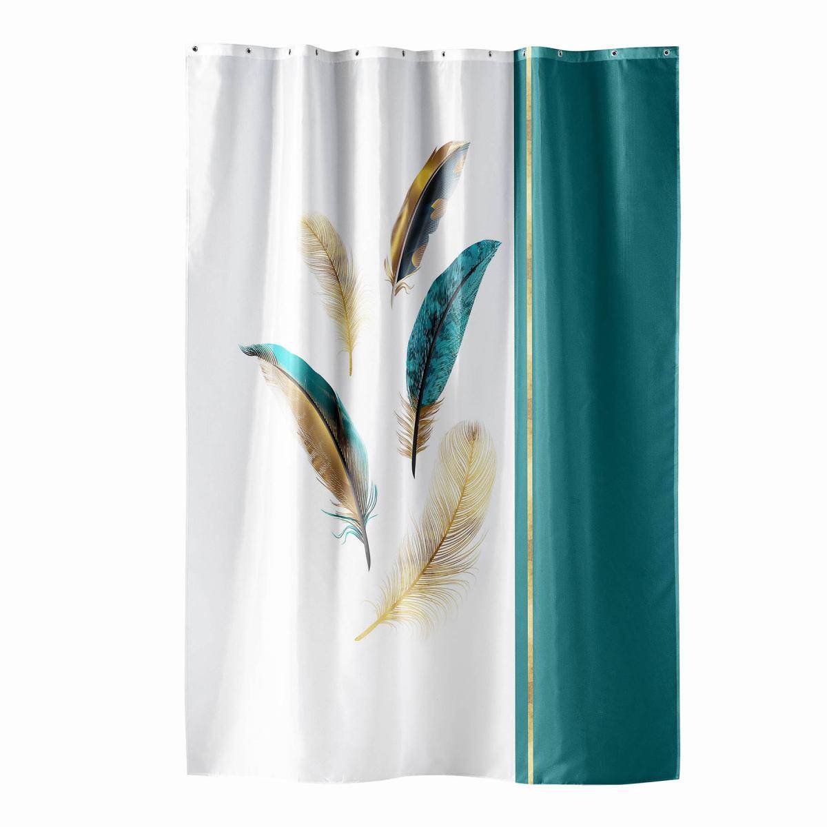 Rideau de Douche "Plumiss" 180x200cm Multicolore - Image 1