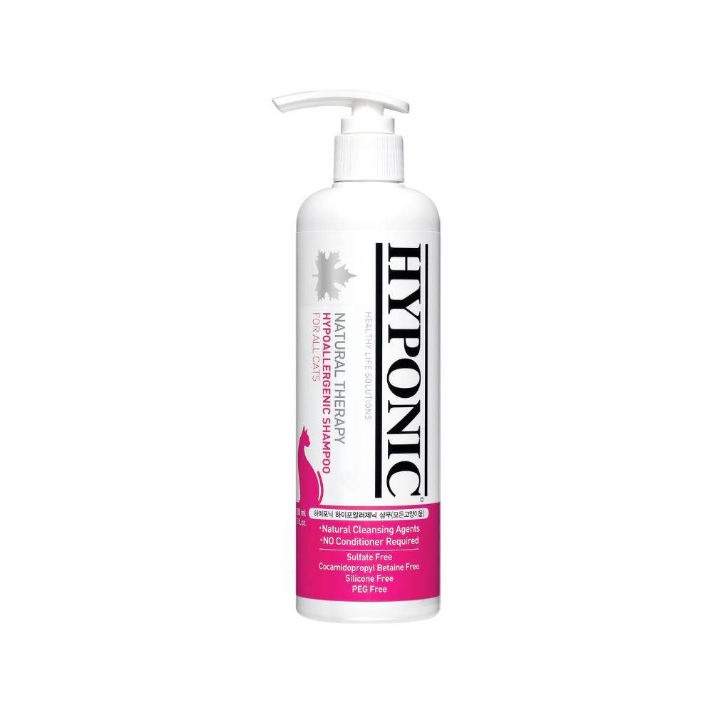 Shampoing naturel et hypoallergénique pour chats 300 ml HYPONIC - Image 1