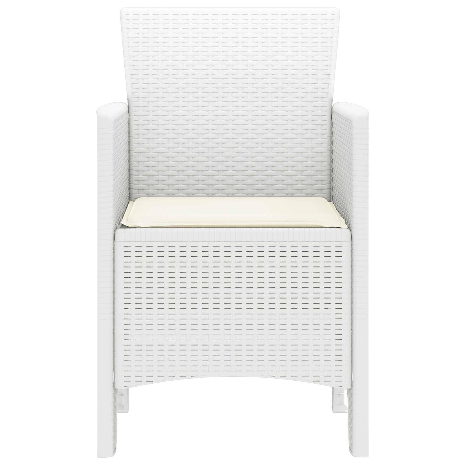 Chaise de jardin polypropylène blanc 53 x 49 x 85 cm, Poids :24.6kg - PANGIVO - Image 5