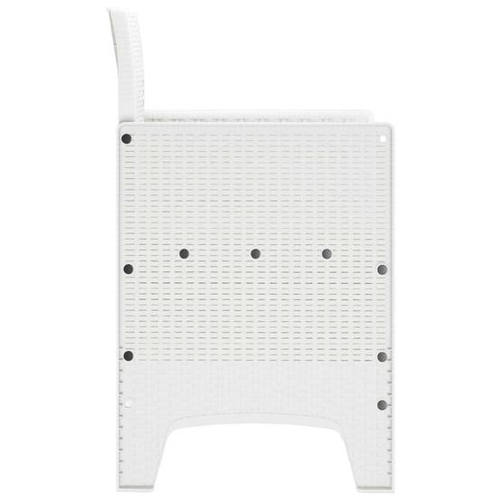 Chaise de jardin polypropylène blanc 53 x 49 x 85 cm, Poids :24.6kg - PANGIVO - Image 6