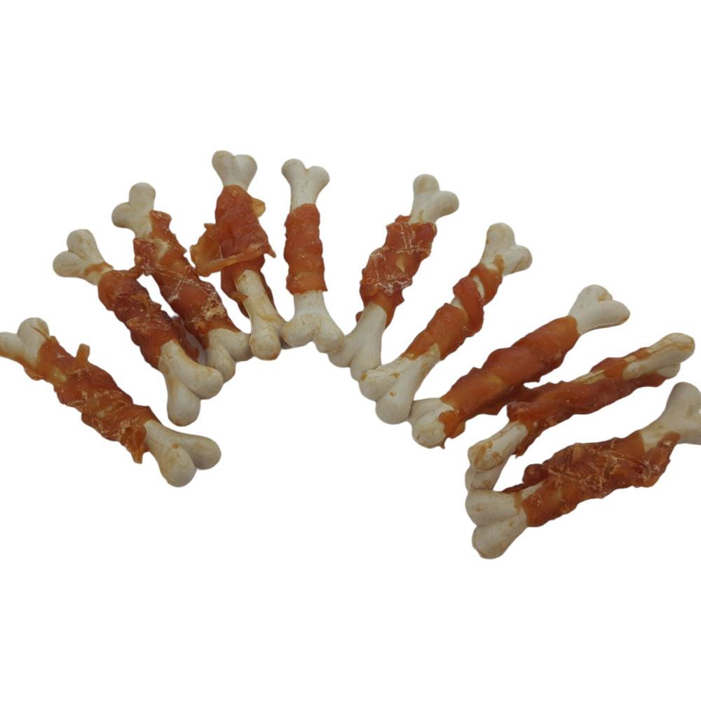 Friandises 10 os enveloppé de poulet , 90 g , pour chien - Image 1